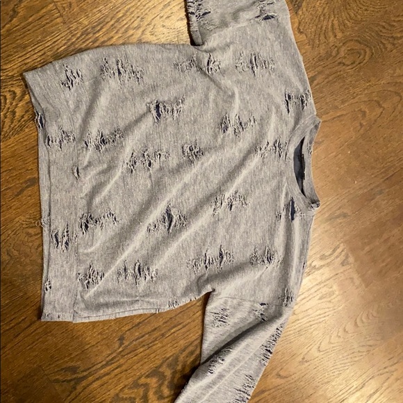 grayish sweater with rips - Picture 2 of 3